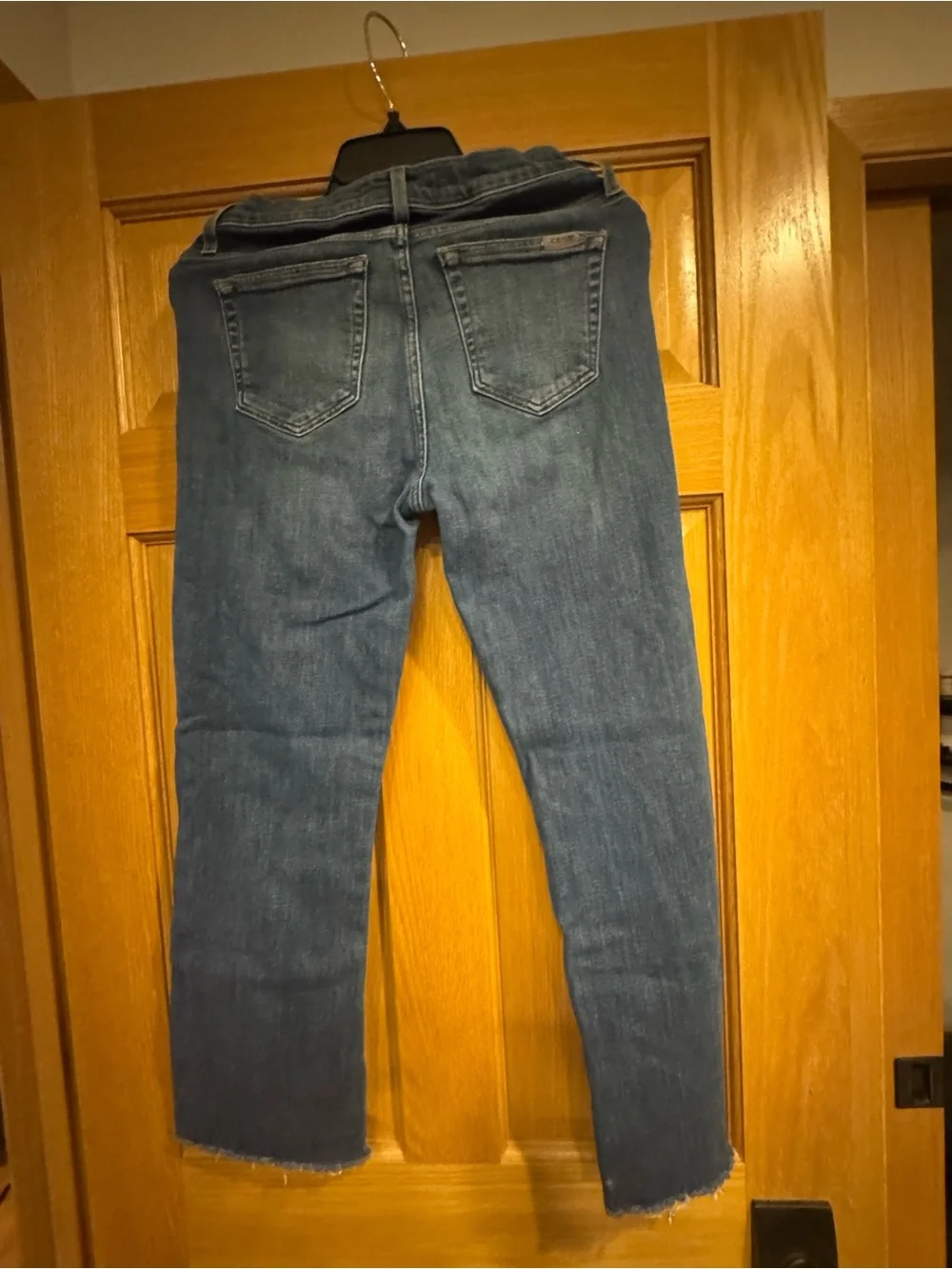 Joe's Jeans Women's  Cropped Flared Raw Hem Jeans - Blue Denim